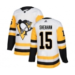 Adidas Pittsburgh Penguins #15 Riley Sheahan Authentic White Away NHL Jersey