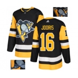 Adidas Pittsburgh Penguins #16 Josh Jooris Authentic Black Fashion Gold NHL Jersey