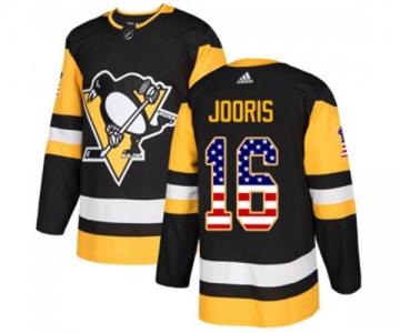 Adidas Pittsburgh Penguins #16 Josh Jooris Authentic Black USA Flag Fashion NHL Jersey