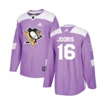 Adidas Pittsburgh Penguins #16 Josh Jooris Authentic Purple Fights Cancer Practice NHL Jersey