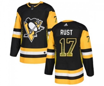 Adidas Pittsburgh Penguins #17 Bryan Rust Authentic Black Drift Fashion NHL Jersey