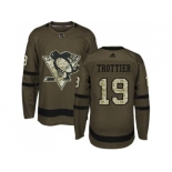 Adidas Pittsburgh Penguins #19 Bryan Trottier Green Salute to Service Stitched NHL Jersey