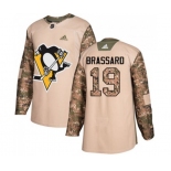 Adidas Pittsburgh Penguins #19 Derick Brassard Authentic Camo Veterans Day Practice NHL Jersey