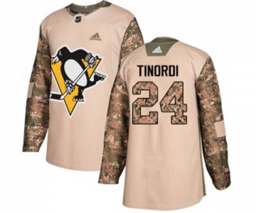 Adidas Pittsburgh Penguins #24 Jarred Tinordi Authentic Camo Veterans Day Practice NHL Jersey