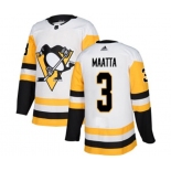 Adidas Pittsburgh Penguins #3 Olli Maatta Authentic White Away NHL Jersey