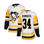 Adidas Pittsburgh Penguins #34 Tom Kuhnhackl Authentic White Away NHL Jersey