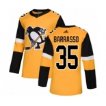 Adidas Pittsburgh Penguins #35 Tom Barrasso Authentic Gold Alternate NHL Jersey