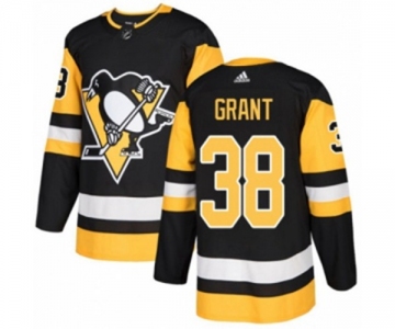 Adidas Pittsburgh Penguins #38 Derek Grant Authentic Black Home NHL Jersey