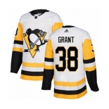 Adidas Pittsburgh Penguins #38 Derek Grant Authentic White Away NHL Jersey