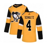 Adidas Pittsburgh Penguins #4 Justin Schultz Authentic Gold Alternate NHL Jersey