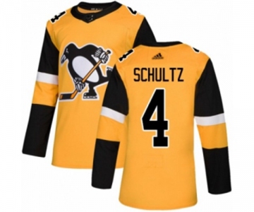 Adidas Pittsburgh Penguins #4 Justin Schultz Authentic Gold Alternate NHL Jersey