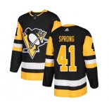 Adidas Pittsburgh Penguins #41 Daniel Sprong Authentic Black Home NHL Jersey