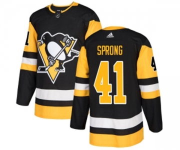 Adidas Pittsburgh Penguins #41 Daniel Sprong Authentic Black Home NHL Jersey