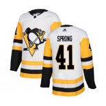 Adidas Pittsburgh Penguins #41 Daniel Sprong Authentic White Away NHL Jersey