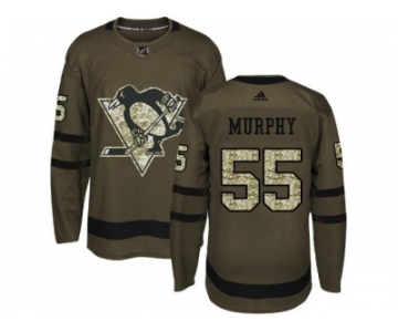 Adidas Pittsburgh Penguins #55 Larry Murphy Green Salute to Service Stitched NHL Jersey