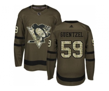 Adidas Pittsburgh Penguins #59 Jake Guentzel Green Salute to Service Stitched NHL Jerse