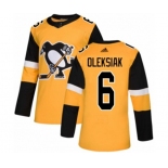 Adidas Pittsburgh Penguins #6 Jamie Oleksiak Authentic Gold Alternate NHL Jersey