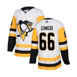 Adidas Pittsburgh Penguins #66 Mario Lemieux Authentic White Away NHL Jersey