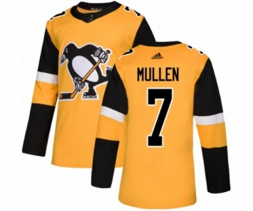 Adidas Pittsburgh Penguins #7 Joe Mullen Authentic Gold Alternate NHL Jersey