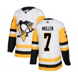 Adidas Pittsburgh Penguins #7 Joe Mullen Authentic White Away NHL Jersey