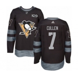 Adidas Pittsburgh Penguins #7 Matt Cullen Authentic Black 1917-2017 100th Anniversary NHL Jersey