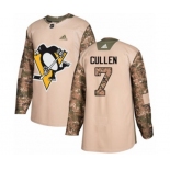 Adidas Pittsburgh Penguins #7 Matt Cullen Authentic Camo Veterans Day Practice NHL Jersey