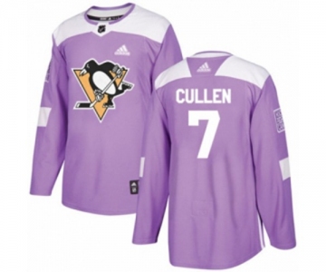 Adidas Pittsburgh Penguins #7 Matt Cullen Authentic Purple Fights Cancer Practice NHL Jersey