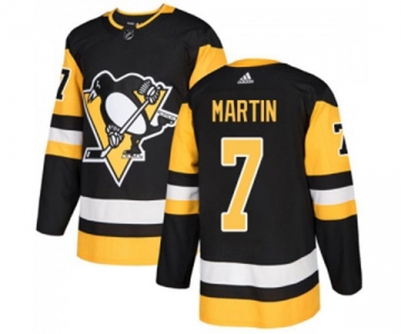 Adidas Pittsburgh Penguins #7 Paul Martin Authentic Black Home NHL Jersey