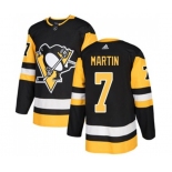 Adidas Pittsburgh Penguins #7 Paul Martin Premier Black Home NHL Jersey