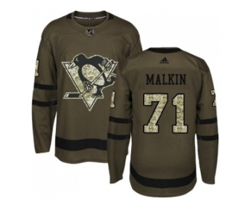 Adidas Pittsburgh Penguins #71 Evgeni Malkin Green Salute to Service Stitched NHL Jersey