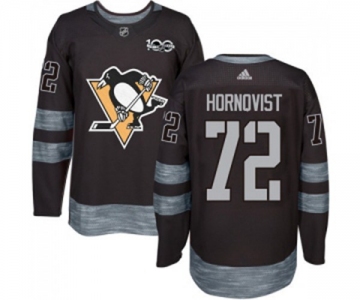 Adidas Pittsburgh Penguins #72 Patric Hornqvist Authentic Black 1917-2017 100th Anniversary NHL Jersey