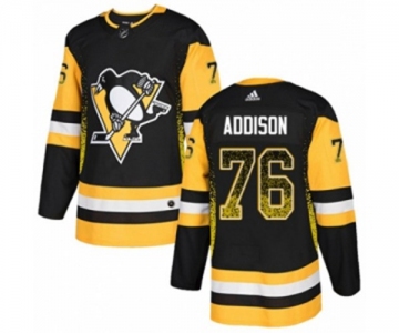 Adidas Pittsburgh Penguins #76 Calen Addison Authentic Black Drift Fashion NHL Jersey