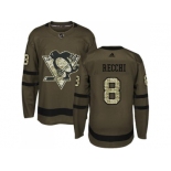 Adidas Pittsburgh Penguins #8 Mark Recchi Green Salute to Service Stitched NHL Jersey