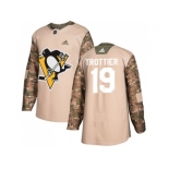 Men Adidas Pittsburgh Penguins #19 Bryan Trottier Camo Authentic 2017 Veterans Day Stitched NHL Jersey