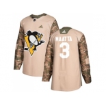 Men Adidas Pittsburgh Penguins #3 Olli Maatta Camo Authentic 2017 Veterans Day Stitched NHL Jersey