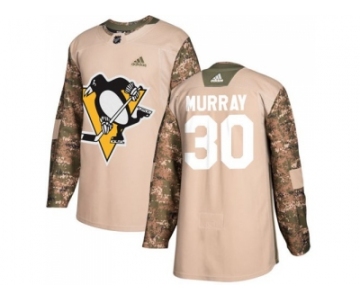 Men Adidas Pittsburgh Penguins #30 Matt Murray Camo Authentic 2017 Veterans Day Stitched NHL Jersey