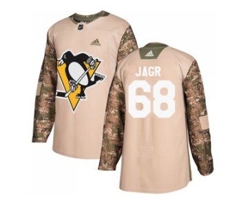 Men Adidas Pittsburgh Penguins #68 Jaromir Jagr Camo Authentic 2017 Veterans Day Stitched NHL Jersey