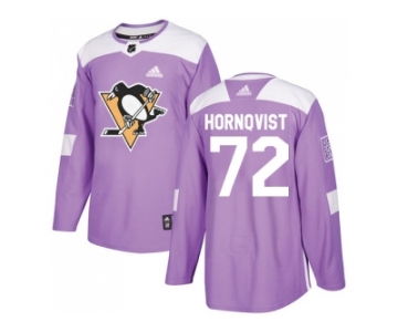 Men Adidas Pittsburgh Penguins #72 Patric Hornqvist Purple Authentic Fights Cancer Stitched NHL Jersey