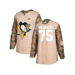 Men Adidas Pittsburgh Penguins #75 Ryan Reaves Camo Authentic 2017 Veterans Day Stitched NHL Jersey