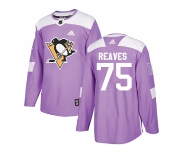 Men Adidas Pittsburgh Penguins #75 Ryan Reaves Purple Authentic Fights Cancer Stitched NHL Jersey