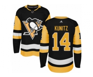 Men's Adidas Pittsburgh Penguins #14 Chris Kunitz Authentic Black Home NHL Jersey