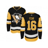 Men's Adidas Pittsburgh Penguins #16 Eric Fehr Authentic Black Home NHL Jersey