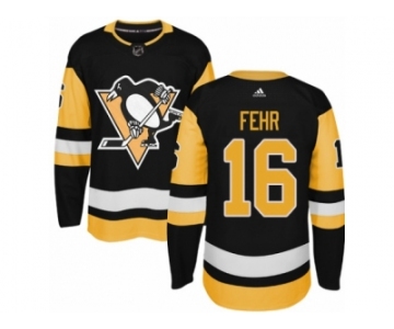 Men's Adidas Pittsburgh Penguins #16 Eric Fehr Authentic Black Home NHL Jersey