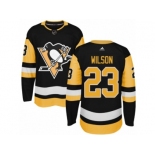 Men's Adidas Pittsburgh Penguins #23 Scott Wilson Authentic Black Home NHL Jersey