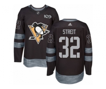 Men's Adidas Pittsburgh Penguins #32 Mark Streit Premier Black 1917-2017 100th Anniversary NHL Jersey