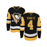 Men's Adidas Pittsburgh Penguins #4 Justin Schultz Authentic Black Home NHL Jersey