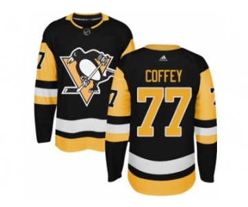 Men's Adidas Pittsburgh Penguins #77 Paul Coffey Authentic Black Home NHL Jersey