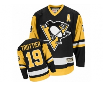 Men's CCM Pittsburgh Penguins #19 Bryan Trottier Premier Black Throwback NHL Jersey