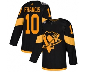 Men's Penguins #10 Ron Francis Black 2019 Stadium Series Stitched Hockey Jersey