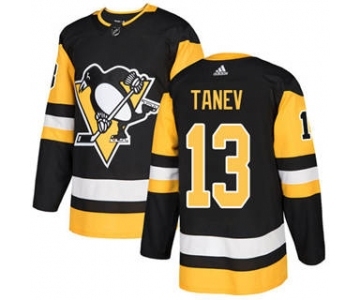 Men's Penguins #13 Brandon Tanev Black Home Authentic Stitched Hockey Jersey